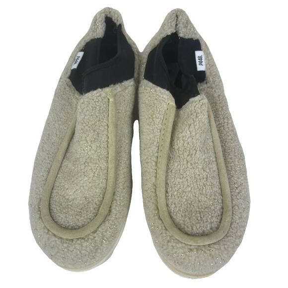 P448 Baby Lama Teddy Off White Vibram Sole Slip On Shoe Size 10 /EU 41 Slipper - Picture 2 of 10